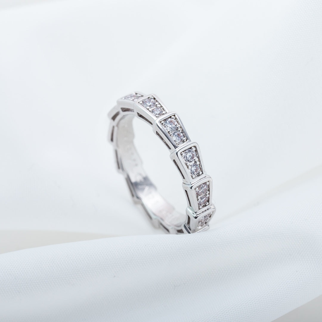 [Resenly Jewelry]SERPENTI RING SILVER DIAMOND PAVED 3MM