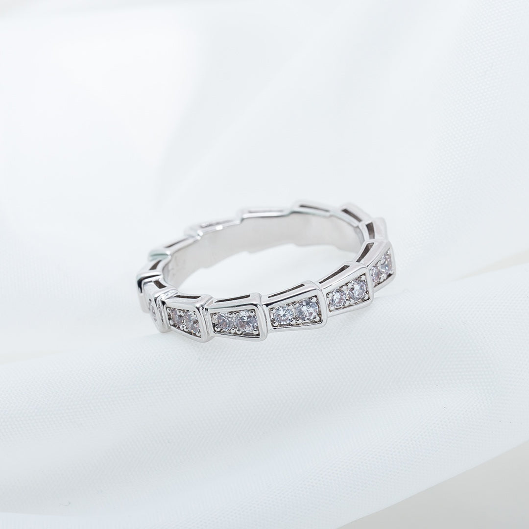 [Resenly Jewelry]SERPENTI RING SILVER DIAMOND PAVED 3MM