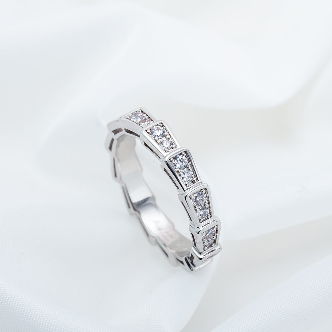 [Resenly Jewelry]SERPENTI RING SILVER DIAMOND PAVED 3MM