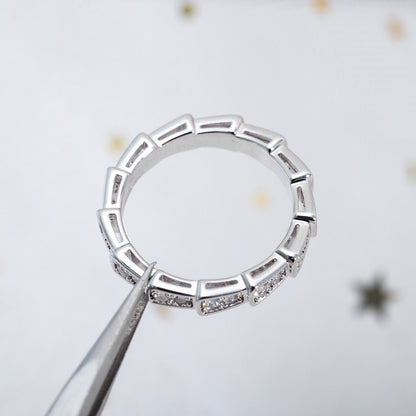 [Resenly Jewelry]SERPENTI RING SILVER DIAMOND PAVED 3MM