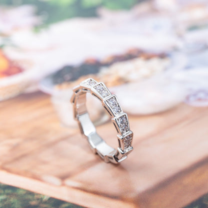 [Resenly Jewelry]SERPENTI RING SILVER DIAMOND PAVED 3MM