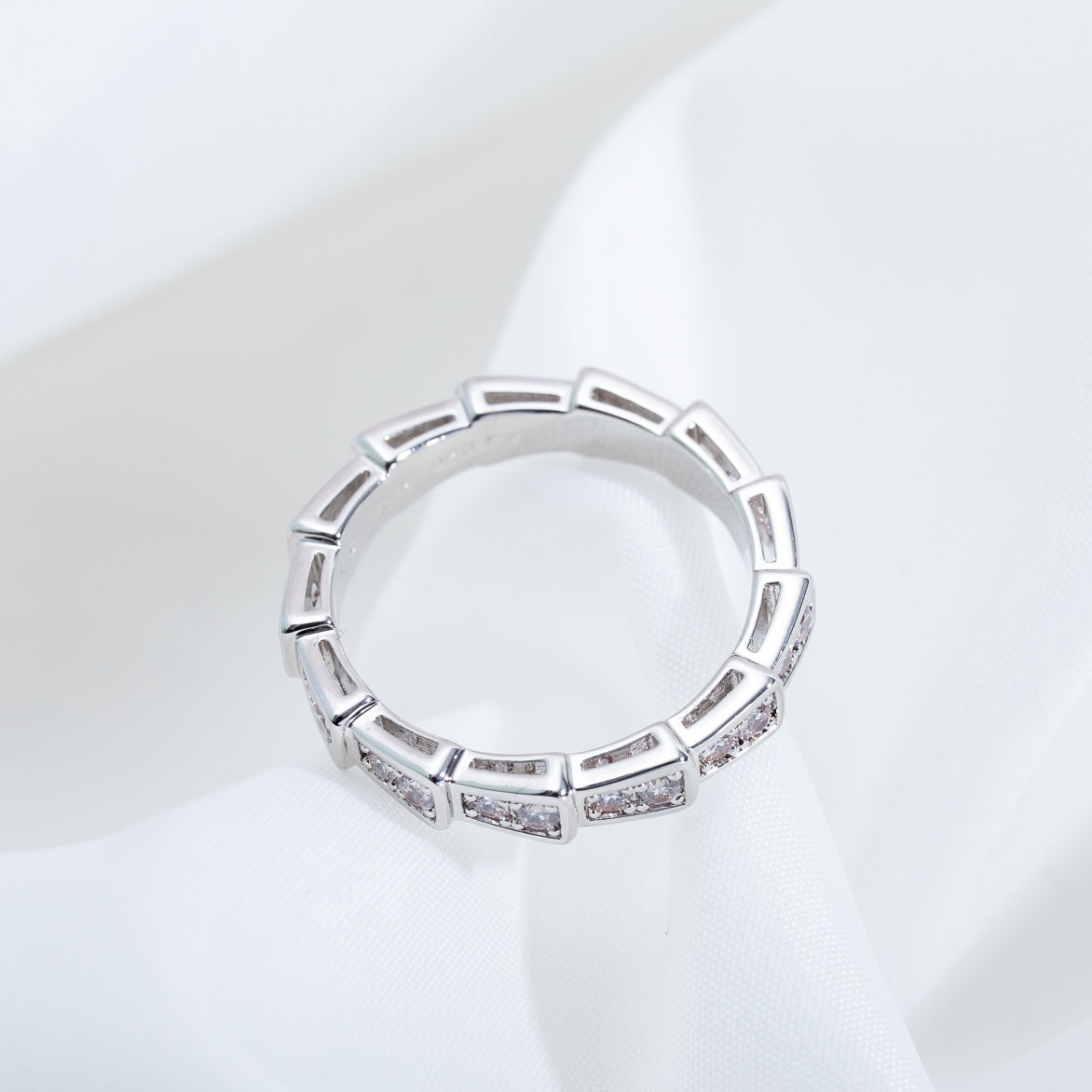 [Resenly Jewelry]SERPENTI RING SILVER DIAMOND PAVED 3MM
