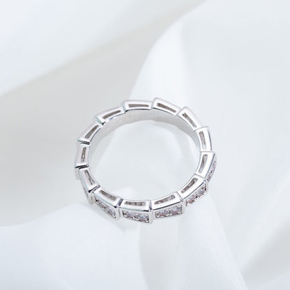 [Resenly Jewelry]SERPENTI RING SILVER DIAMOND PAVED 3MM