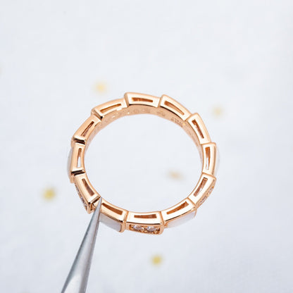 [Resenly Jewelry]SERPENTI RING PINK GOLD DIAMOND MOP 3MM