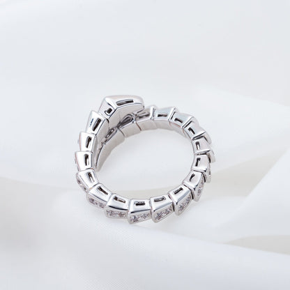 [Resenly Jewelry]SERPENTI RING SILVER DIAMOND PAVED 4MM