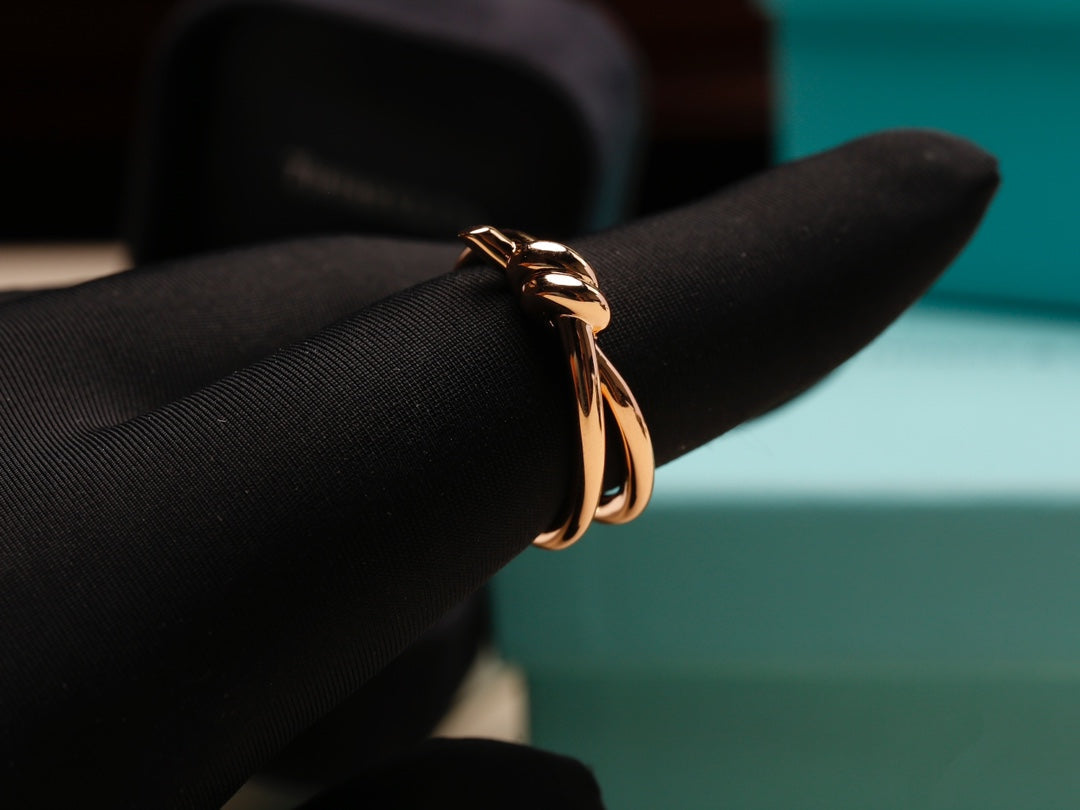 [Resenly Jewelry]KNOT RING PINK GOLD