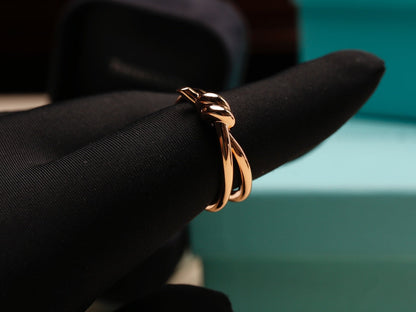 [Resenly Jewelry]KNOT RING PINK GOLD