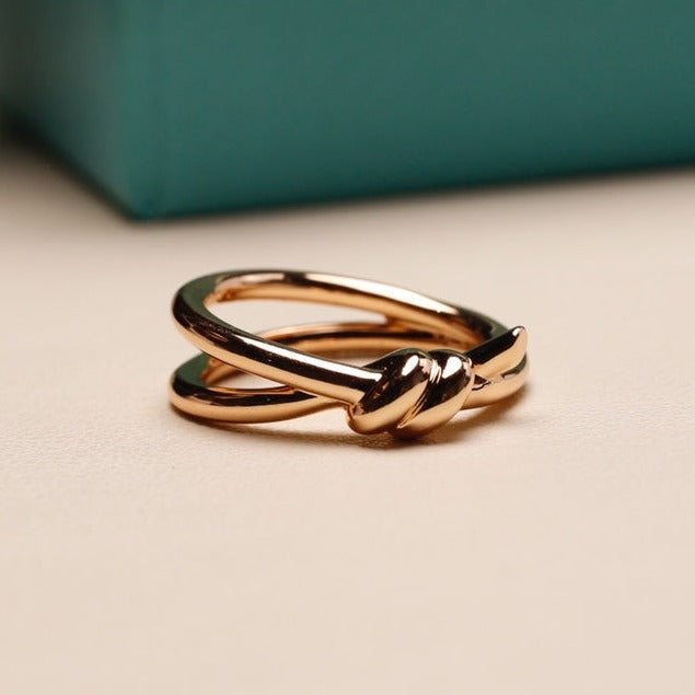 [Resenly Jewelry]KNOT RING PINK GOLD