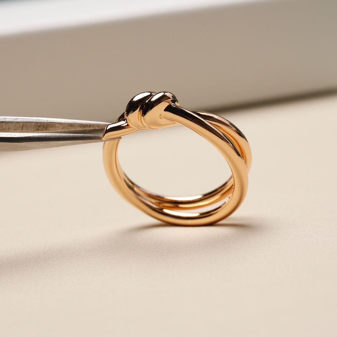 [Resenly Jewelry]KNOT RING PINK GOLD