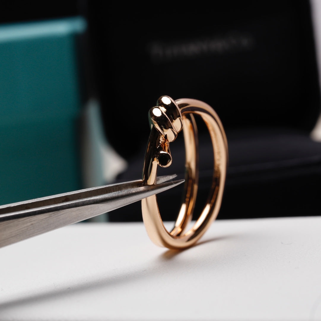 [Resenly Jewelry]KNOT RING PINK GOLD