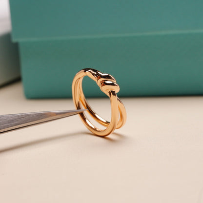 [Resenly Jewelry]KNOT RING PINK GOLD