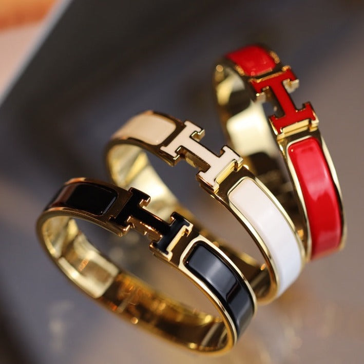 [Resenly Jewelry]H BRACELET 12MM GOLD