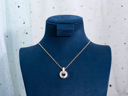 [Resenly Jewelry]GARI NECKLACE PINK GOLD MOP