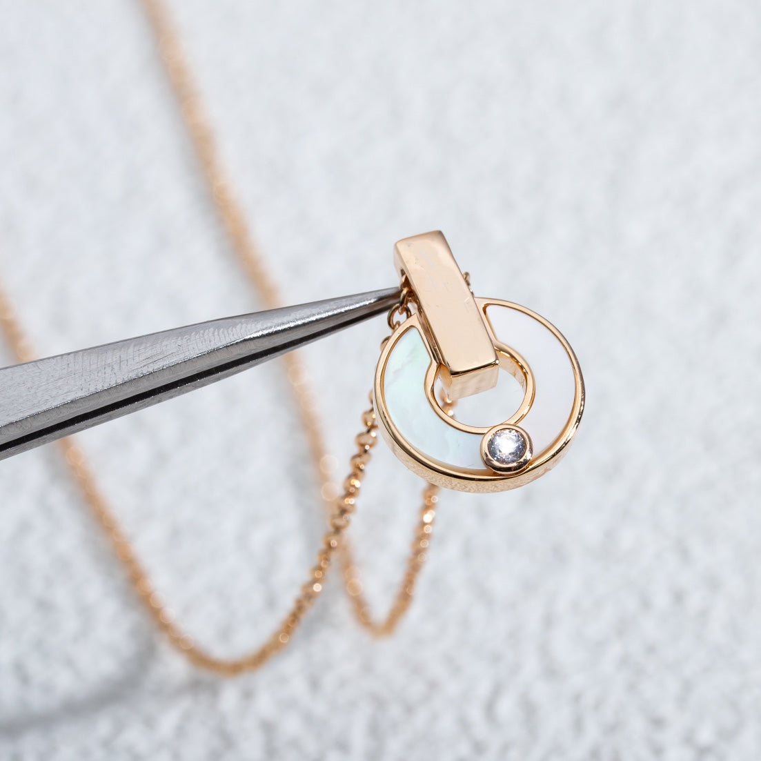 [Resenly Jewelry]GARI NECKLACE PINK GOLD MOP