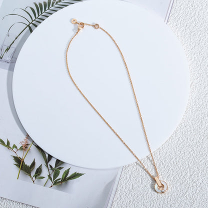 [Resenly Jewelry]GARI NECKLACE PINK GOLD MOP