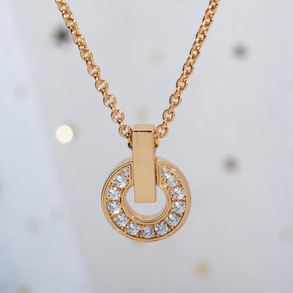 [Resenly Jewelry]GARI NECKLACE PINK GOLD DIAMOND