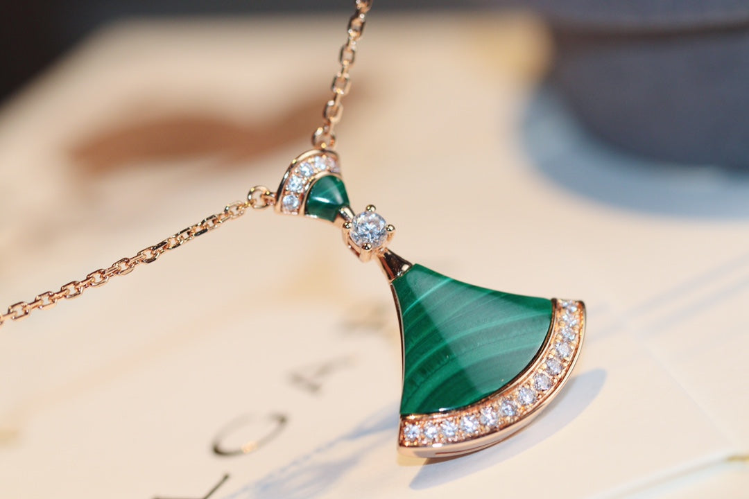 [Resenly Jewelry]DREAM NECKLACE MALACHITE DIAMOND