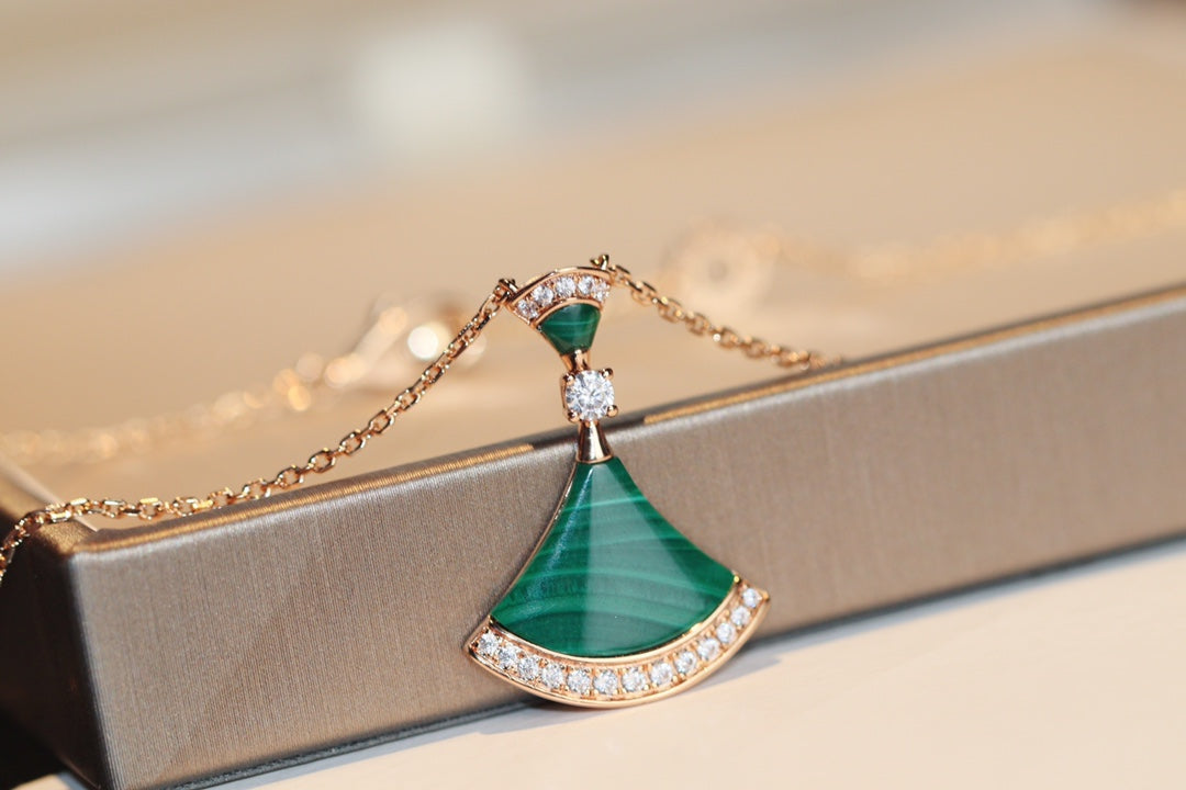 [Resenly Jewelry]DREAM NECKLACE MALACHITE DIAMOND