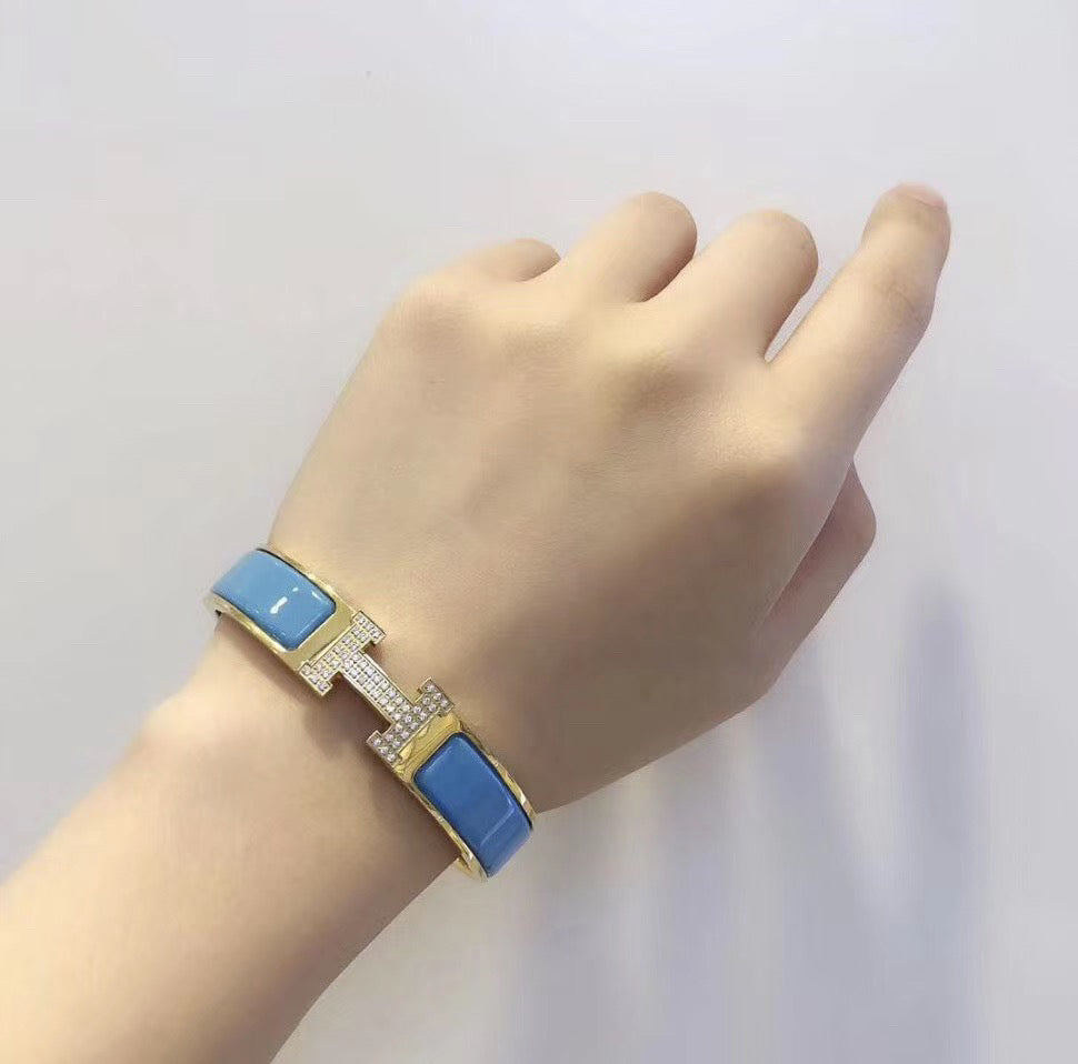 [Resenly Jewelry]H CLOUD BLUE BRACELET GOLD DIAMOND