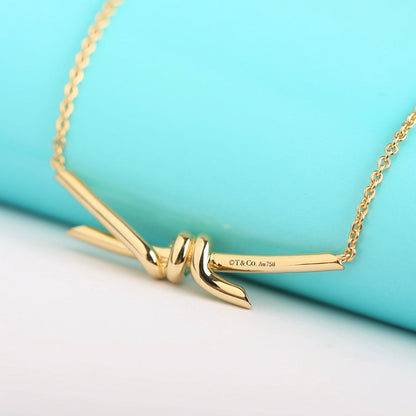[Resenly Jewelry]KNOT NECKLACE GOLD