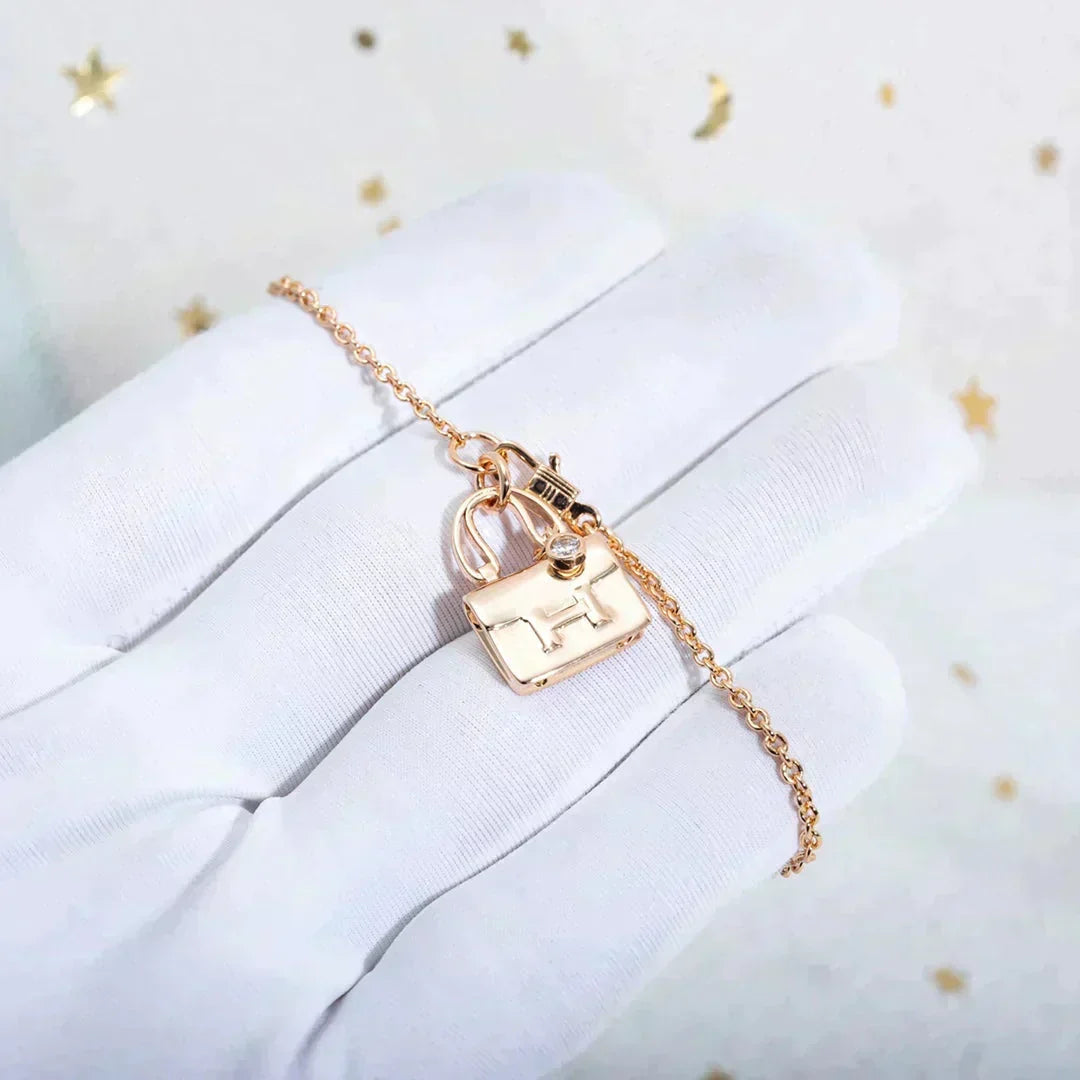 [Resenly Jewelry]AMULETTE PEDANT ROSE GOLD NECKLACE