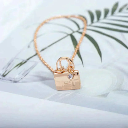 [Resenly Jewelry]AMULETTE PEDANT ROSE GOLD NECKLACE