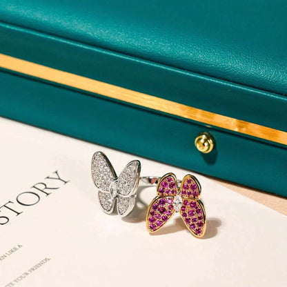 [Resenly Jewelry]TWIN BUTTERFLY DIAMOND RING