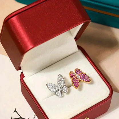 [Resenly Jewelry]TWIN BUTTERFLY DIAMOND RING