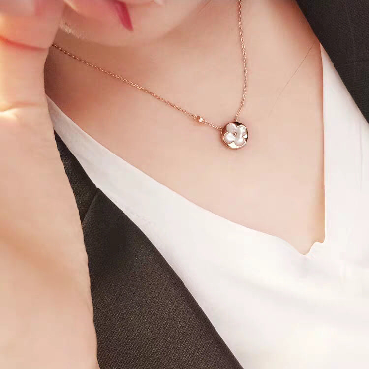 [Resenly Jewelry]SUN MOP GOLD 1 DIAMOND NECKLACE
