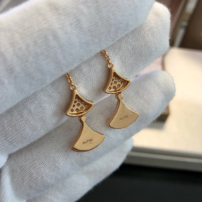 [Resenly Jewelry]DREAM EARRINGS 3 MOTIFS DIAMOND MOP PINK GOLD