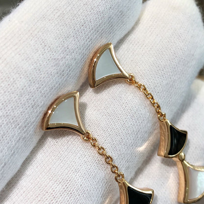 [Resenly Jewelry]DREAM EARRINGS 3 MOTIFS ONYX MOP PINK GOLD