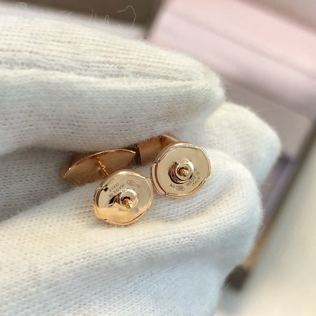 [Resenly Jewelry]DREAM EARRINGS 3 MOTIFS ONYX MOP PINK GOLD