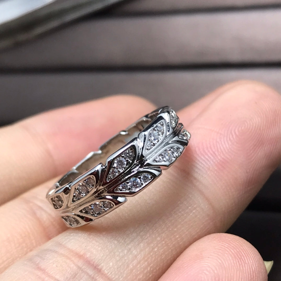 [Resenly Jewelry]OLIVE LEAF RING DIAMONDS
