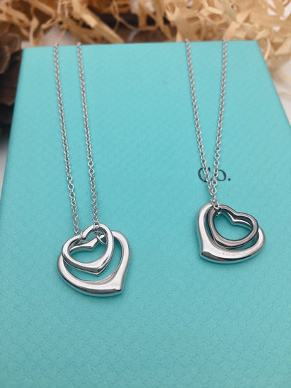 [Resenly Jewelry]OPEN HEART SILVER NECKLACE
