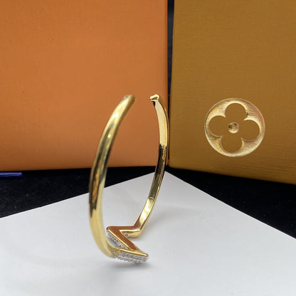 [Resenly Jewelry]VOLTE UPSITE DOWN DIAMOND GOLD OPEN BRACELET