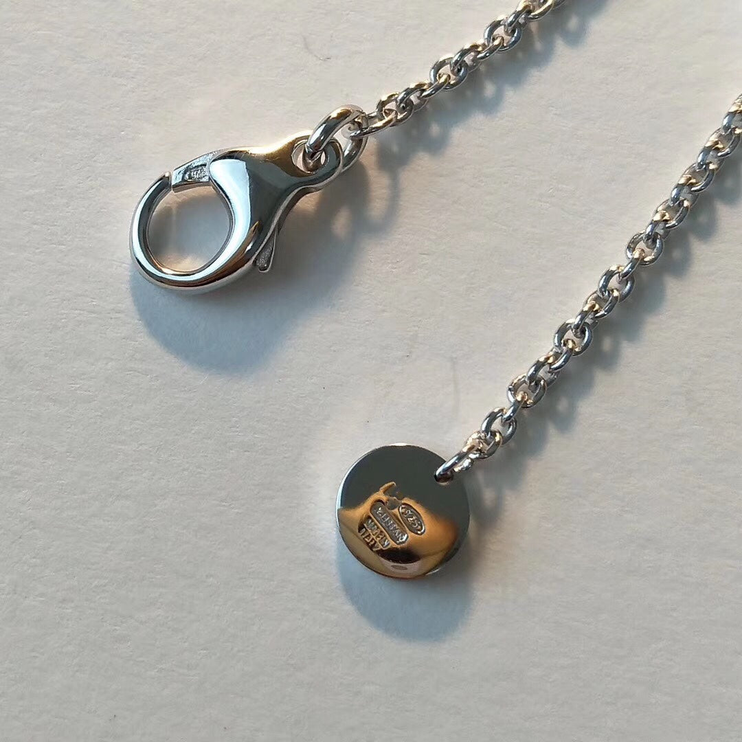 [Resenly Jewelry]ZERO 1 BLACK CERAMIC SILVER NECKLACE