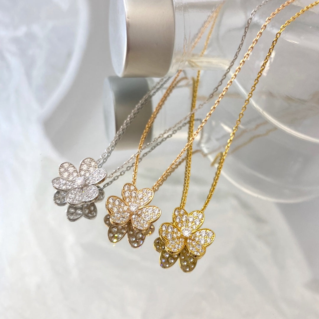 [Resenly Jewelry]FLOWER DIAMOND NECKLACE