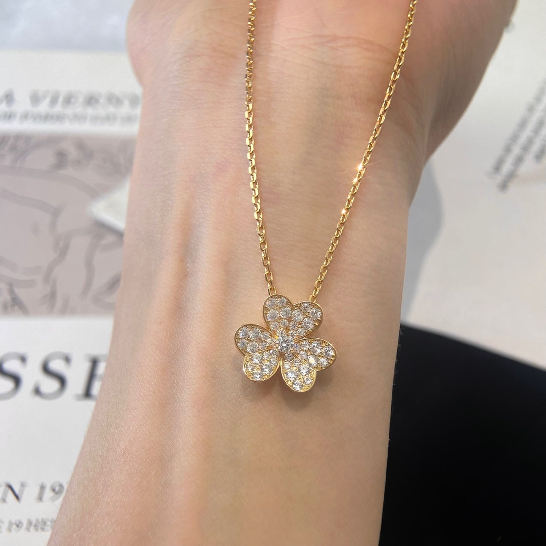 [Resenly Jewelry]FLOWER DIAMOND NECKLACE