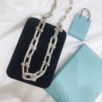 [Resenly Jewelry]HARDWEAR NECKLACE DIAMOND PAVED
