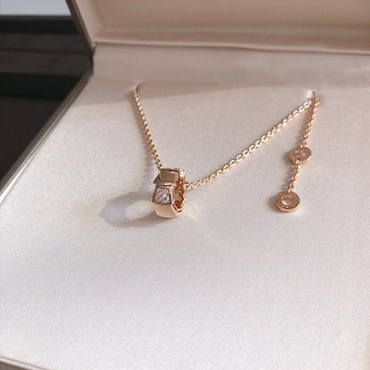[Resenly Jewelry]SERPENTI PEDANT DIAMOND PINK GOLD NECKLACE