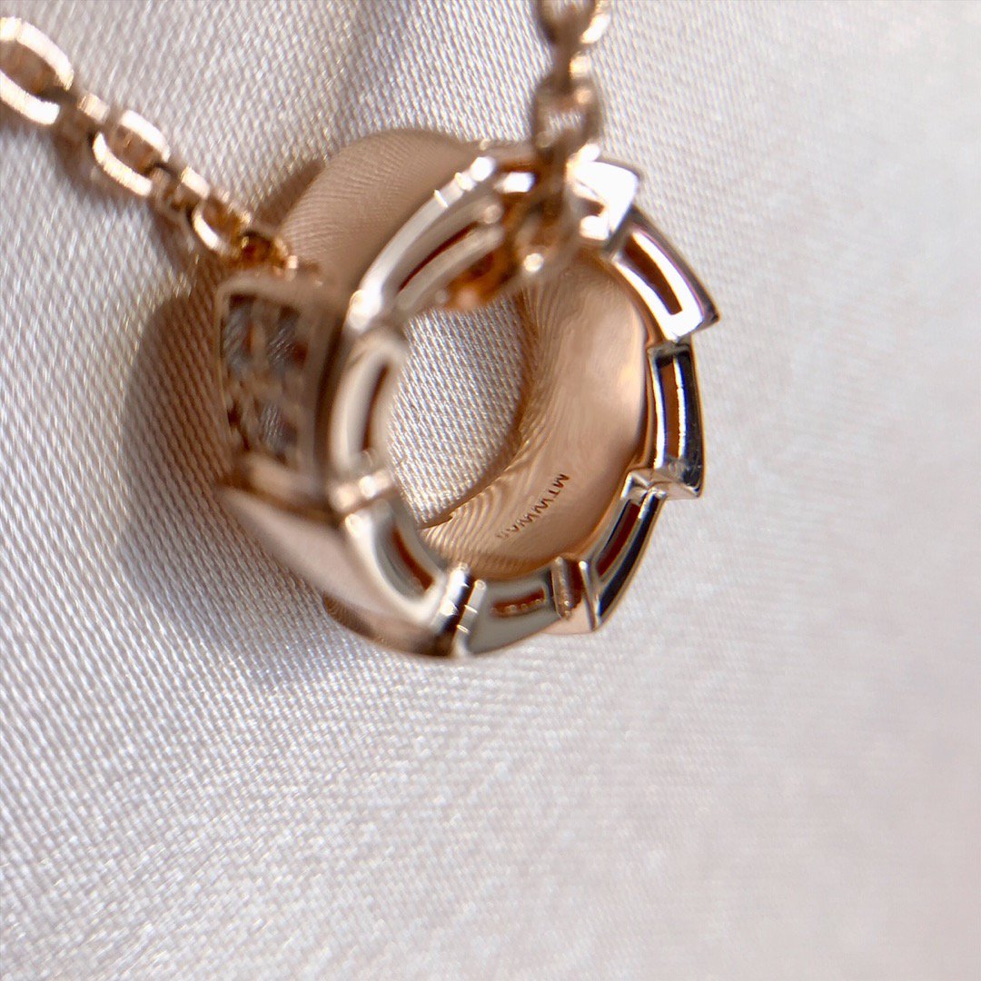 [Resenly Jewelry]SERPENTI PEDANT DIAMOND PINK GOLD NECKLACE