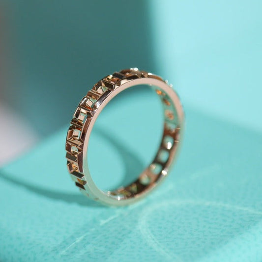 [Resenly Jewelry]T TRUE 3.5MM PINK GOLD RING