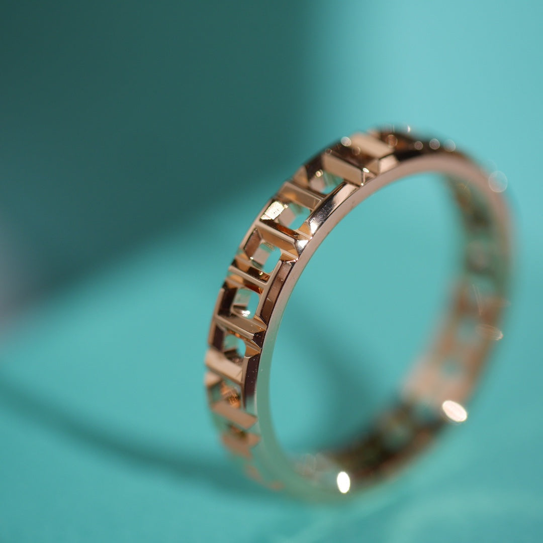[Resenly Jewelry]T TRUE 3.5MM PINK GOLD RING