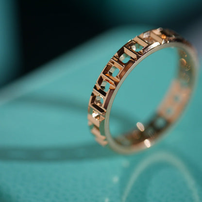 [Resenly Jewelry]T TRUE 3.5MM PINK GOLD RING
