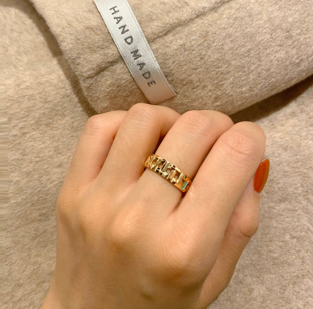 [Resenly Jewelry]T TRUE 3.5MM PINK GOLD RING