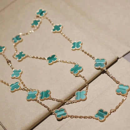 [Resenly Jewelry]CLOVER 20 MOTIFS MALACHITE GOLD