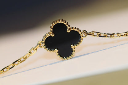[Resenly Jewelry]CLOVER 20 MOTIFS ONYX ROSE GOLD