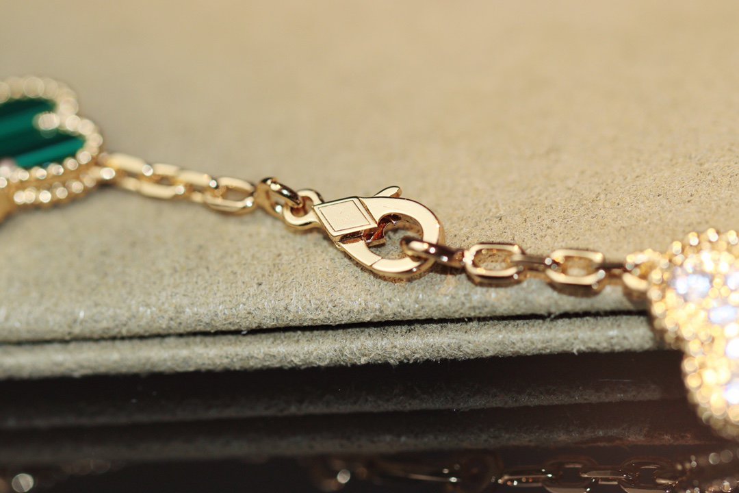 [Resenly Jewelry]CLOVER 20 MOTIFS ONYX ROSE GOLD