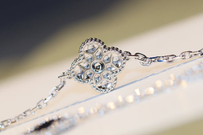 [Resenly Jewelry]CLOVER 20 MOTIFS ONYX DIAMOND SILVER