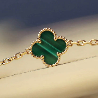 [Resenly Jewelry]CLOVER 20 MOTIFS MALACHITE GOLD